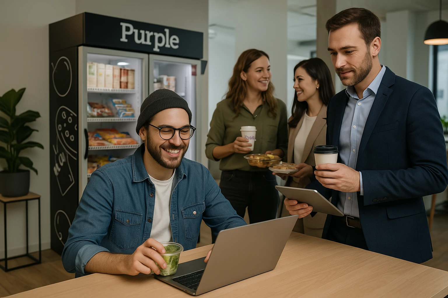 Команда офиса использует Purple Micromarket